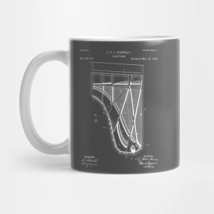 Steinway Grand Piano Patent - Piano Player Art - Black Chalkboard Mug